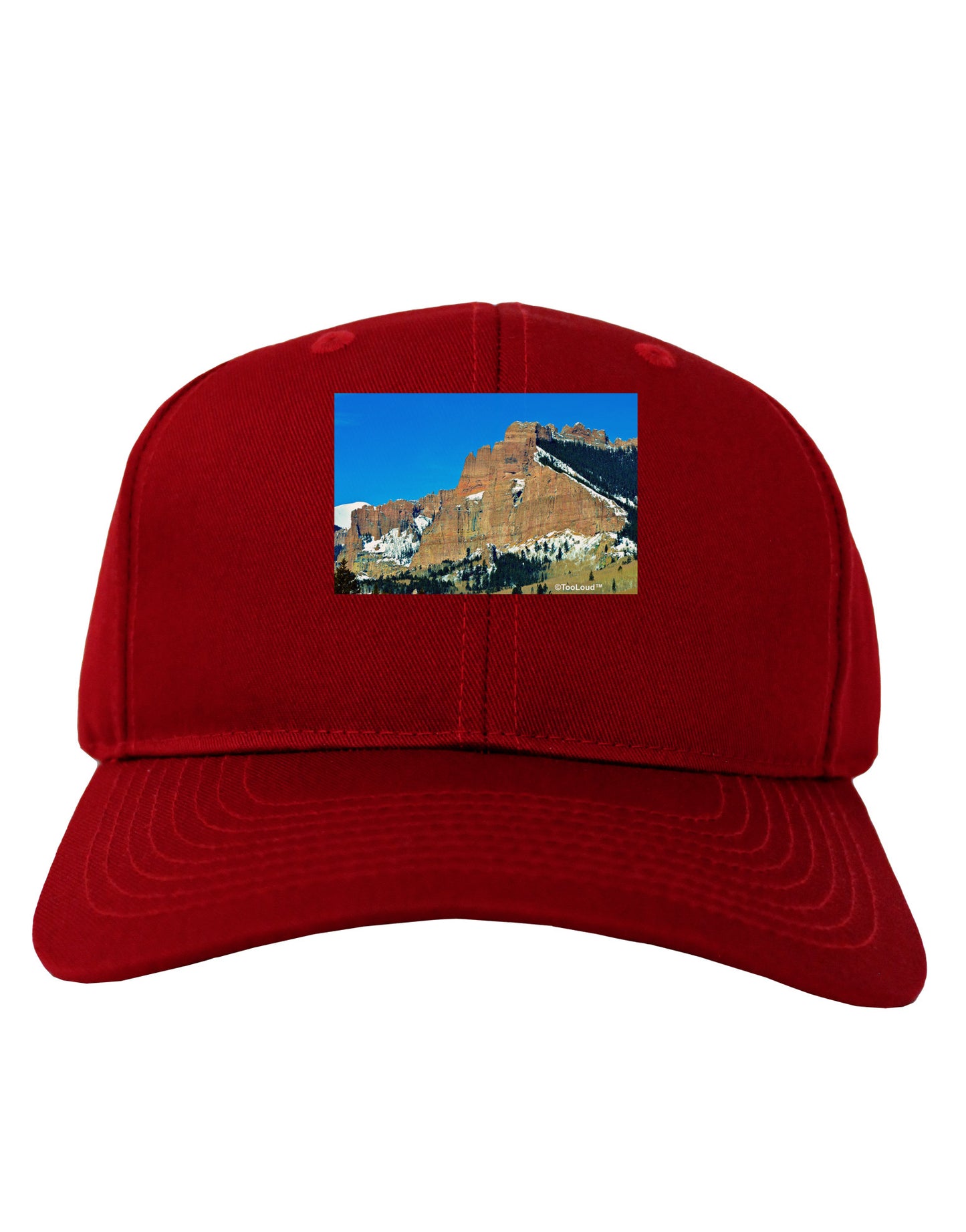 Colorado Snowy Mountains Adult Dark Baseball Cap Hat-Baseball Cap-TooLoud-Red-One Size-Davson Sales