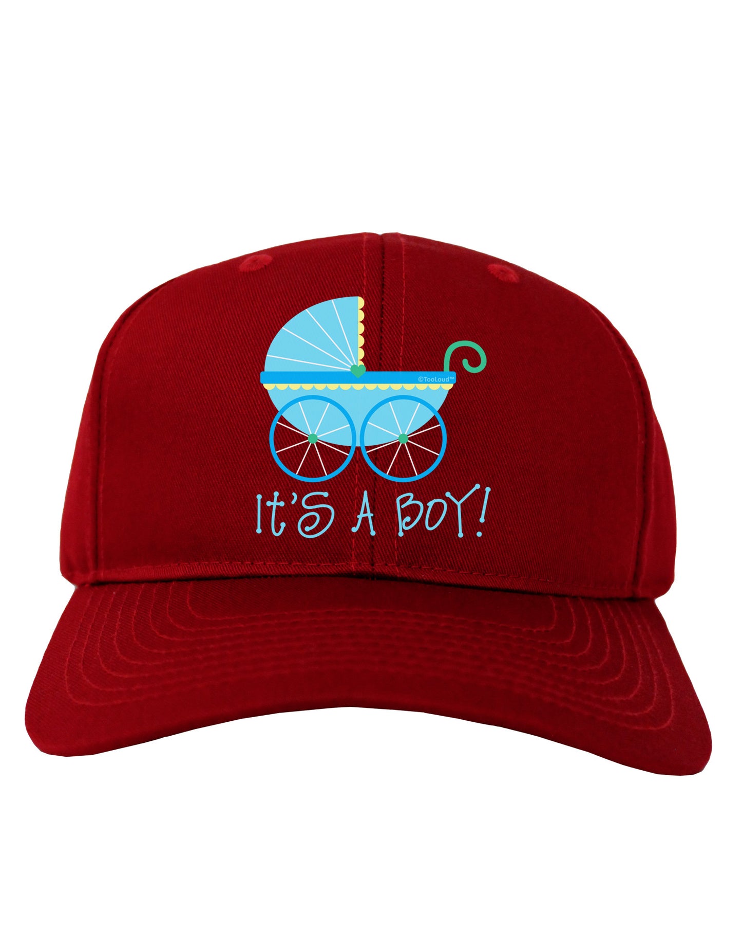 It's a Boy - Baby Boy Carriage Adult Dark Baseball Cap Hat-Baseball Cap-TooLoud-Red-One Size-Davson Sales