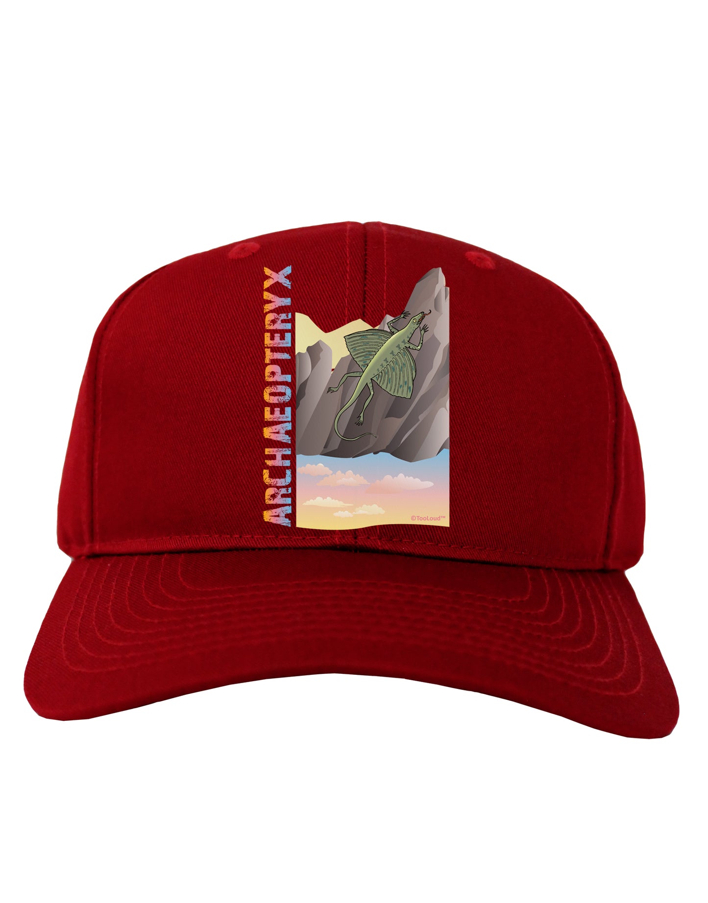 Archaopteryx - With Name Adult Dark Baseball Cap Hat by TooLoud-Baseball Cap-TooLoud-Red-One Size-Davson Sales