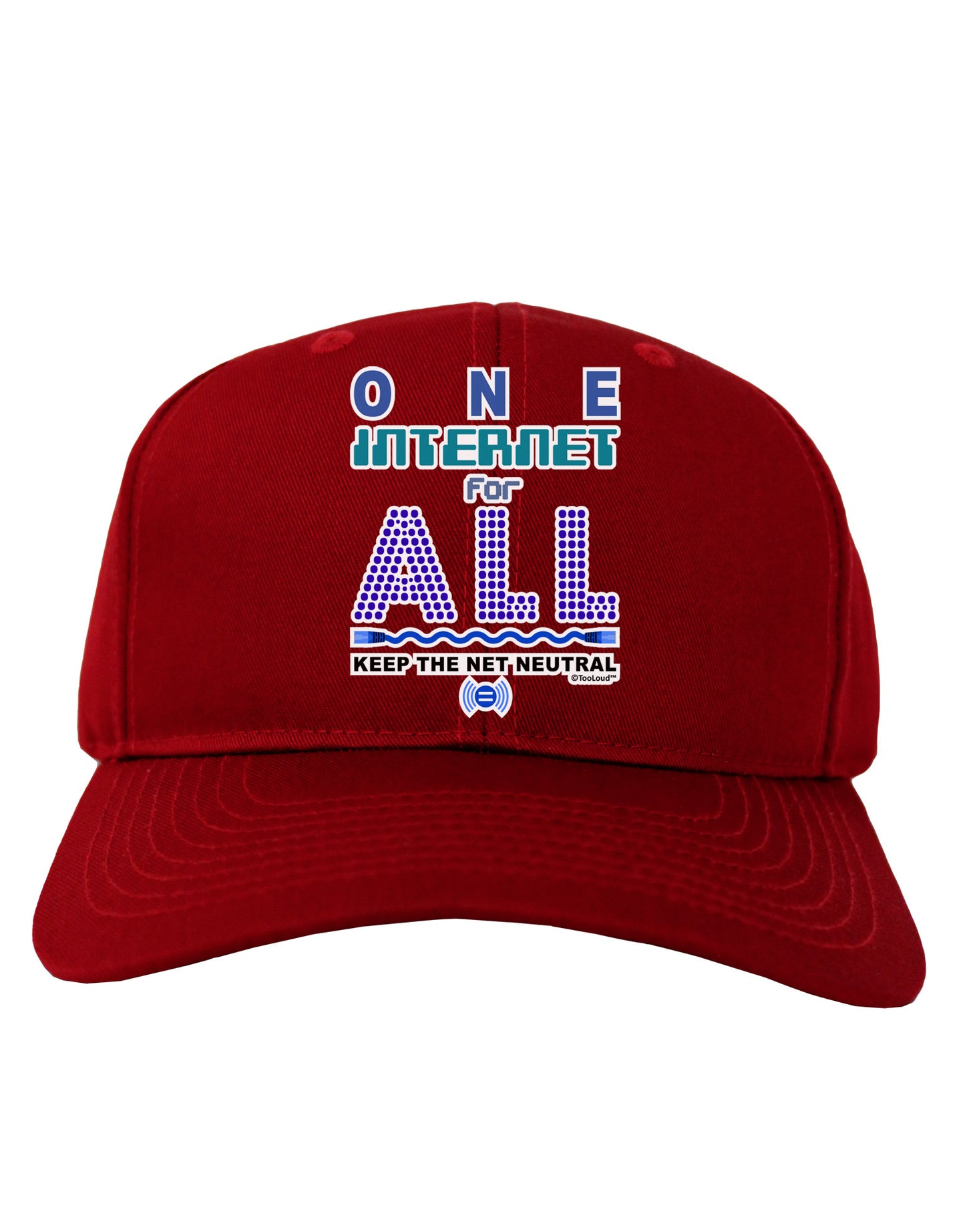 One Internet For All Keep The Net Neutral Adult Dark Baseball Cap Hat-Baseball Cap-TooLoud-Red-One Size-Davson Sales