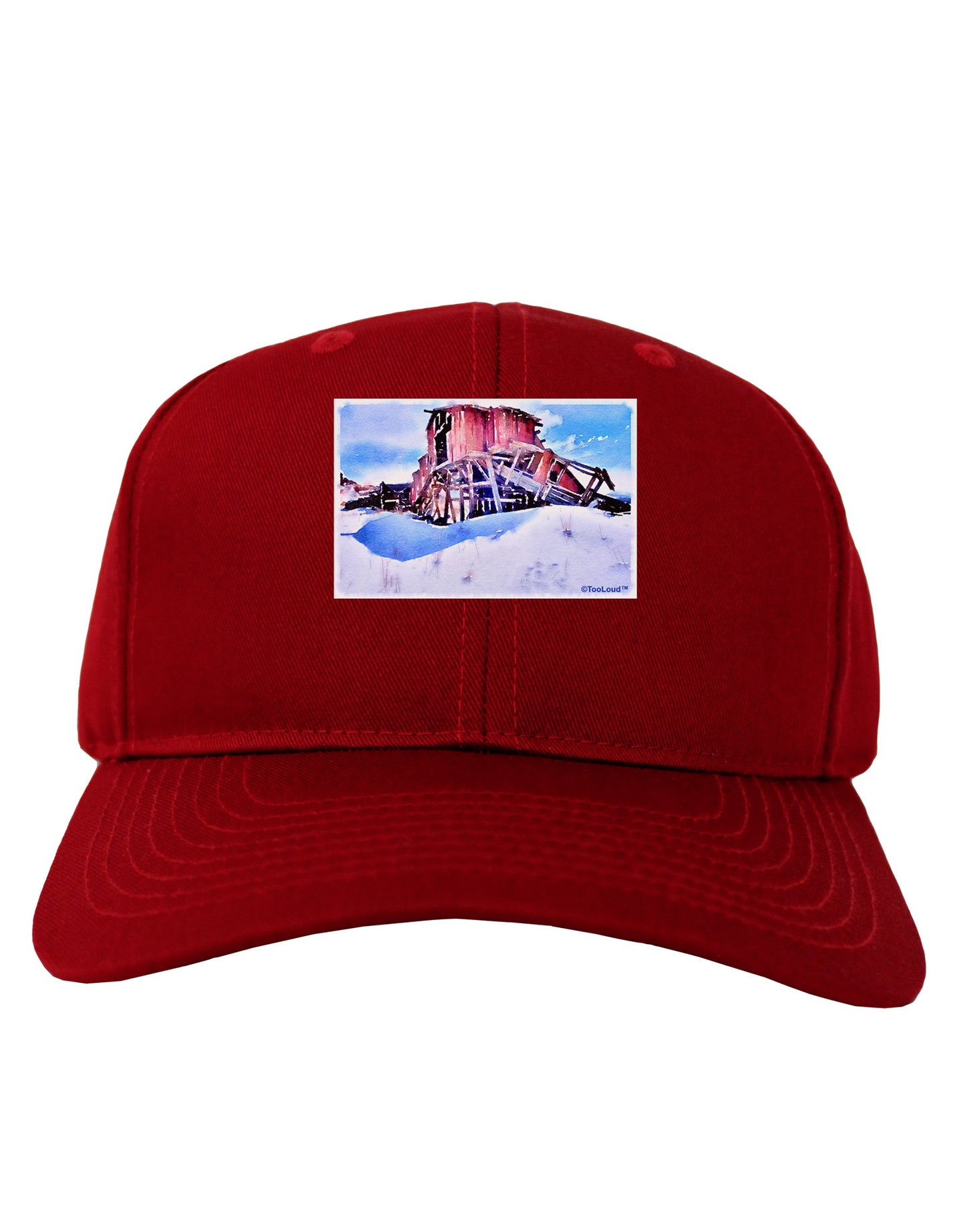 TooLoud Victor Mines Colorado Watercolor Adult Dark Baseball Cap Hat-Baseball Cap-TooLoud-Red-One Size-Davson Sales