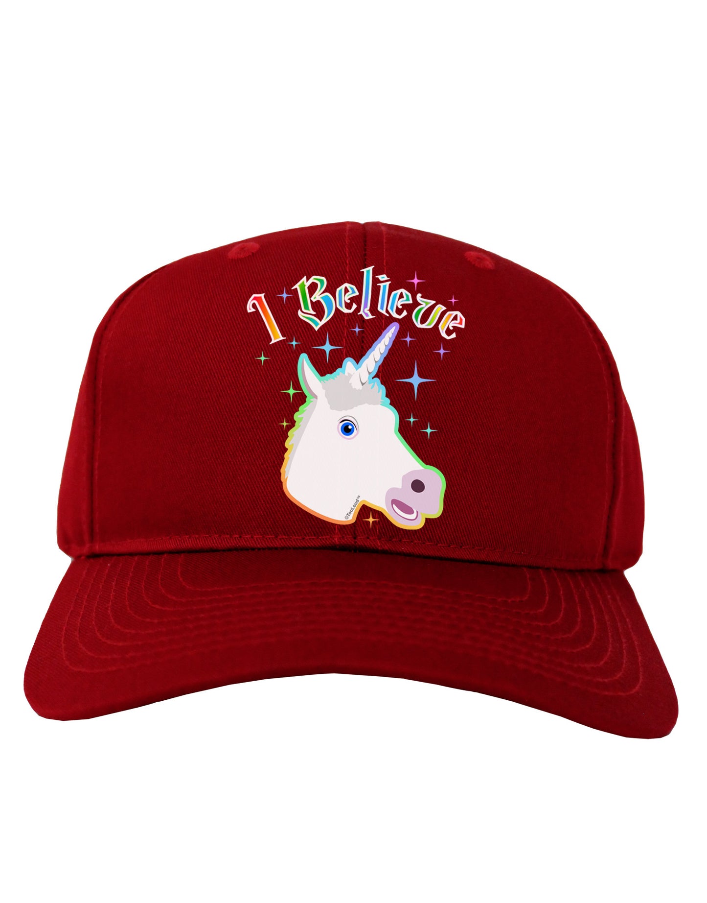 I Believe in Unicorns Adult Dark Baseball Cap Hat-Baseball Cap-TooLoud-Red-One Size-Davson Sales
