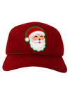 Cute Santa Claus Face Faux Applique Adult Dark Baseball Cap Hat-Baseball Cap-TooLoud-Red-One Size-Davson Sales