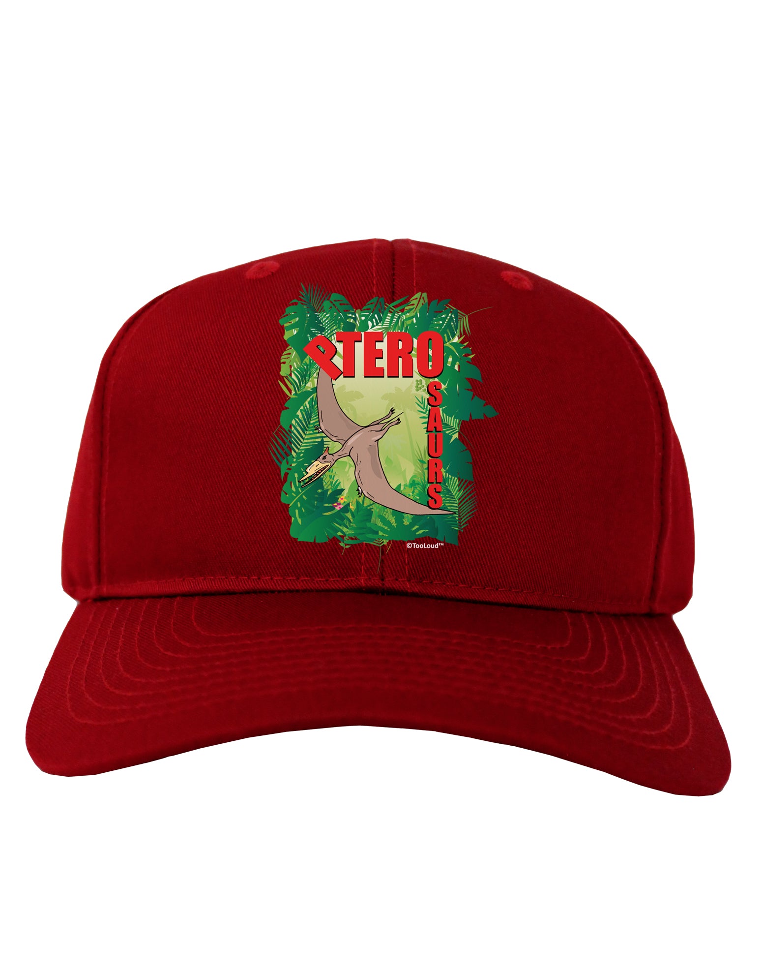 Pterosaurs - With Name Adult Dark Baseball Cap Hat by TooLoud-Baseball Cap-TooLoud-Red-One Size-Davson Sales