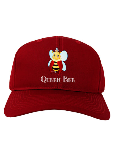 Queen Bee Text Adult Dark Baseball Cap Hat-Baseball Cap-TooLoud-Red-One Size-Davson Sales