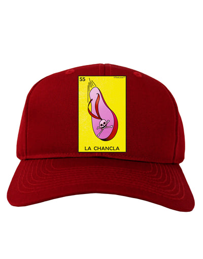 La Chancla Loteria Solid Adult Dark Baseball Cap Hat by-Baseball Cap-TooLoud-Red-One Size-Davson Sales