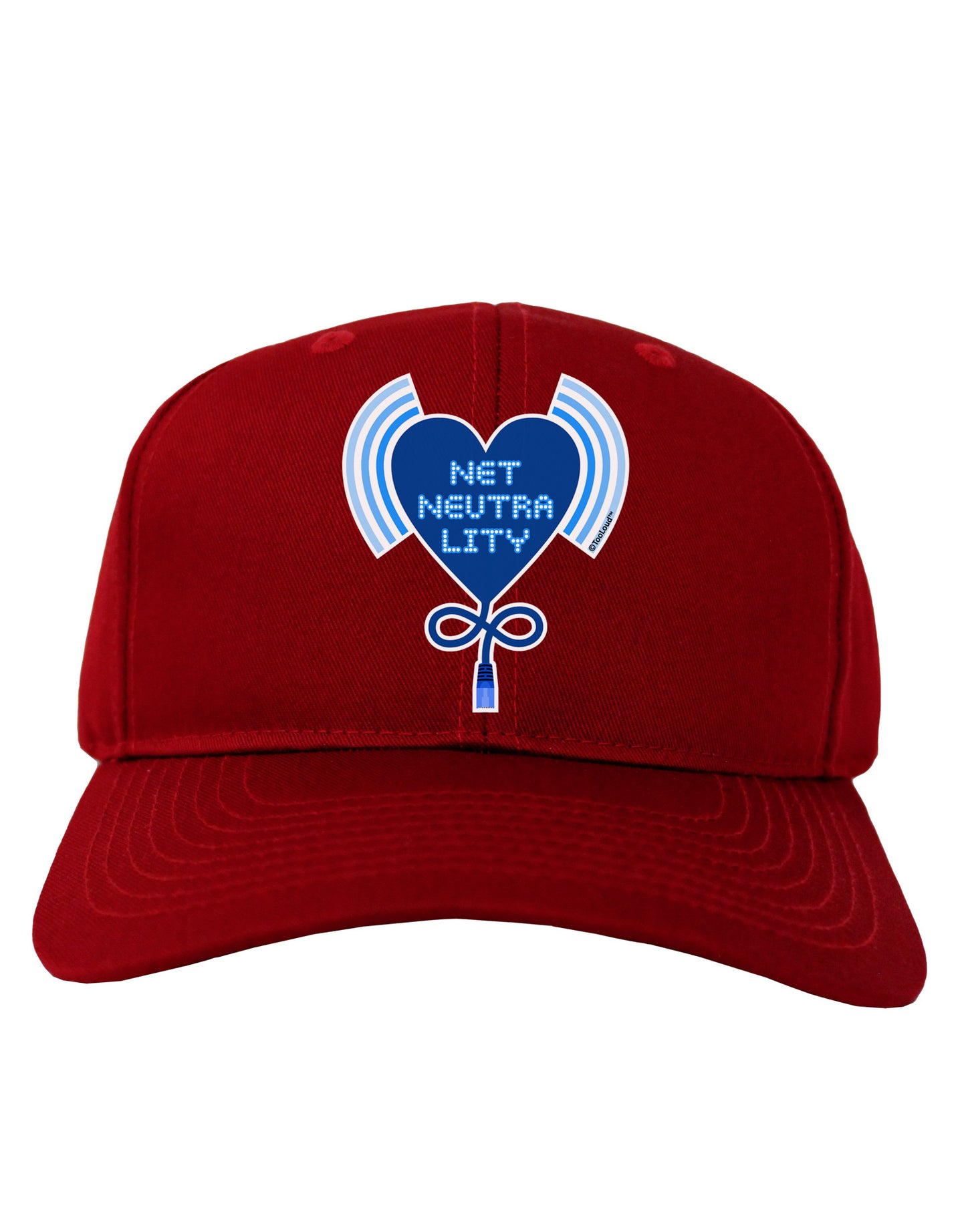 Heart Net Neutrality Adult Dark Baseball Cap Hat-Baseball Cap-TooLoud-Red-One Size-Davson Sales