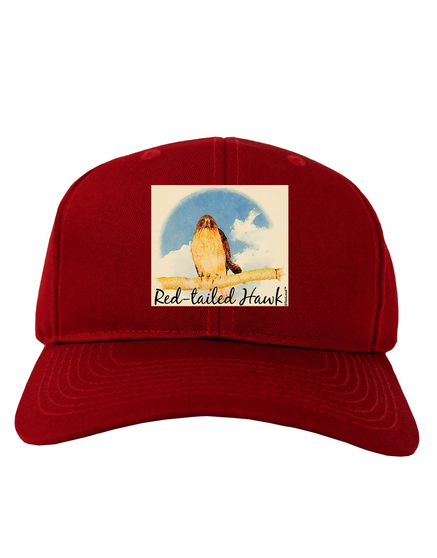 Red-tailed Hawk Text Adult Dark Baseball Cap Hat-Baseball Cap-TooLoud-Black-One Size-Davson Sales