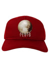 Planet Pluto Text Dark Adult Dark Baseball Cap Hat-Baseball Cap-TooLoud-Red-One Size-Davson Sales