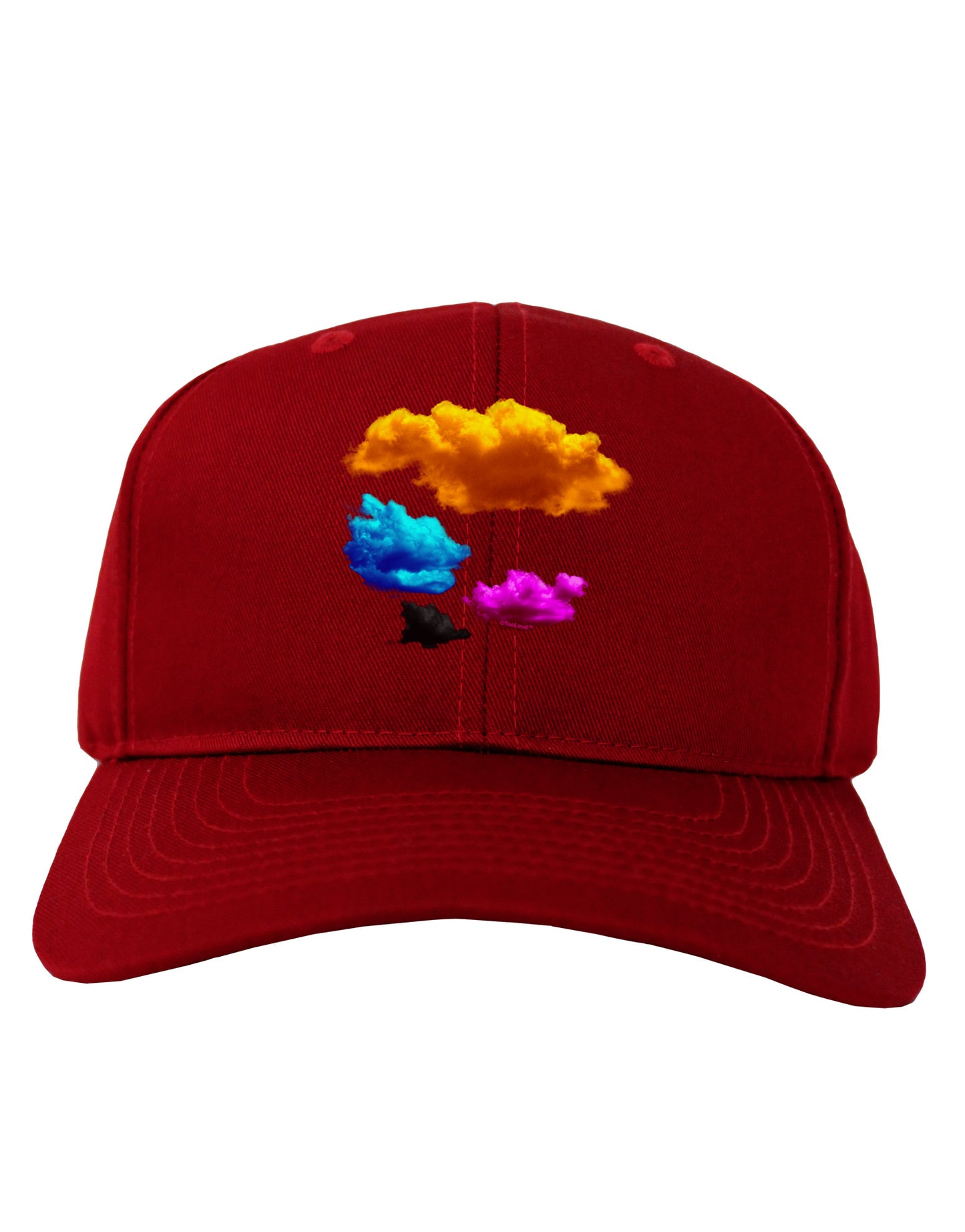 CMYK Clouds Adult Dark Baseball Cap Hat-Baseball Cap-TooLoud-Red-One Size-Davson Sales