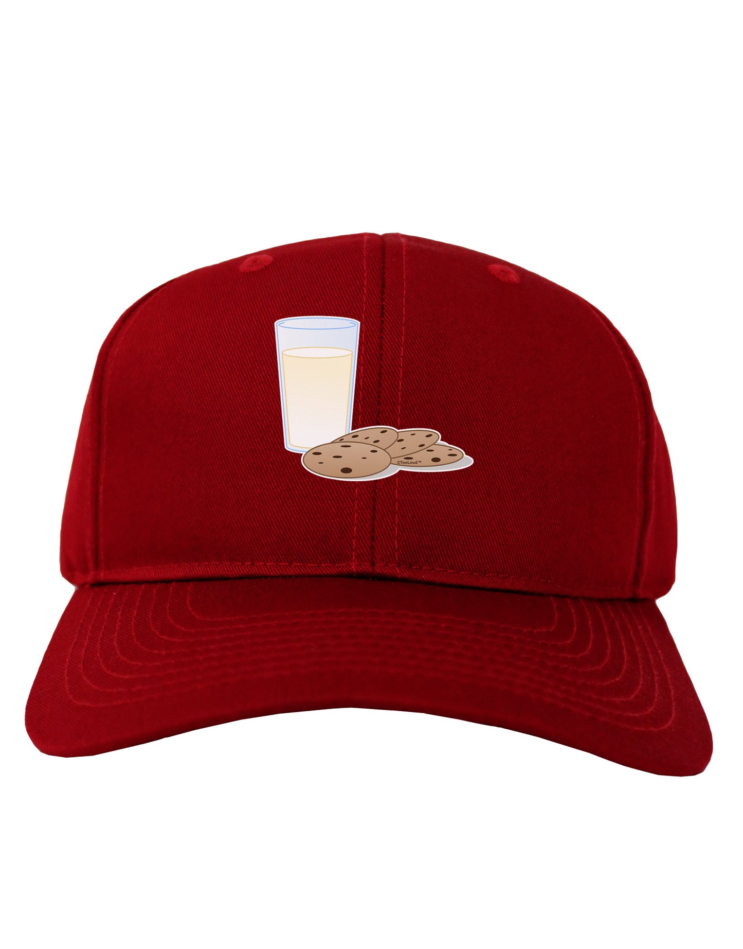 Milk and Cookies Design Adult Dark Baseball Cap Hat-Baseball Cap-TooLoud-Red-One Size-Davson Sales