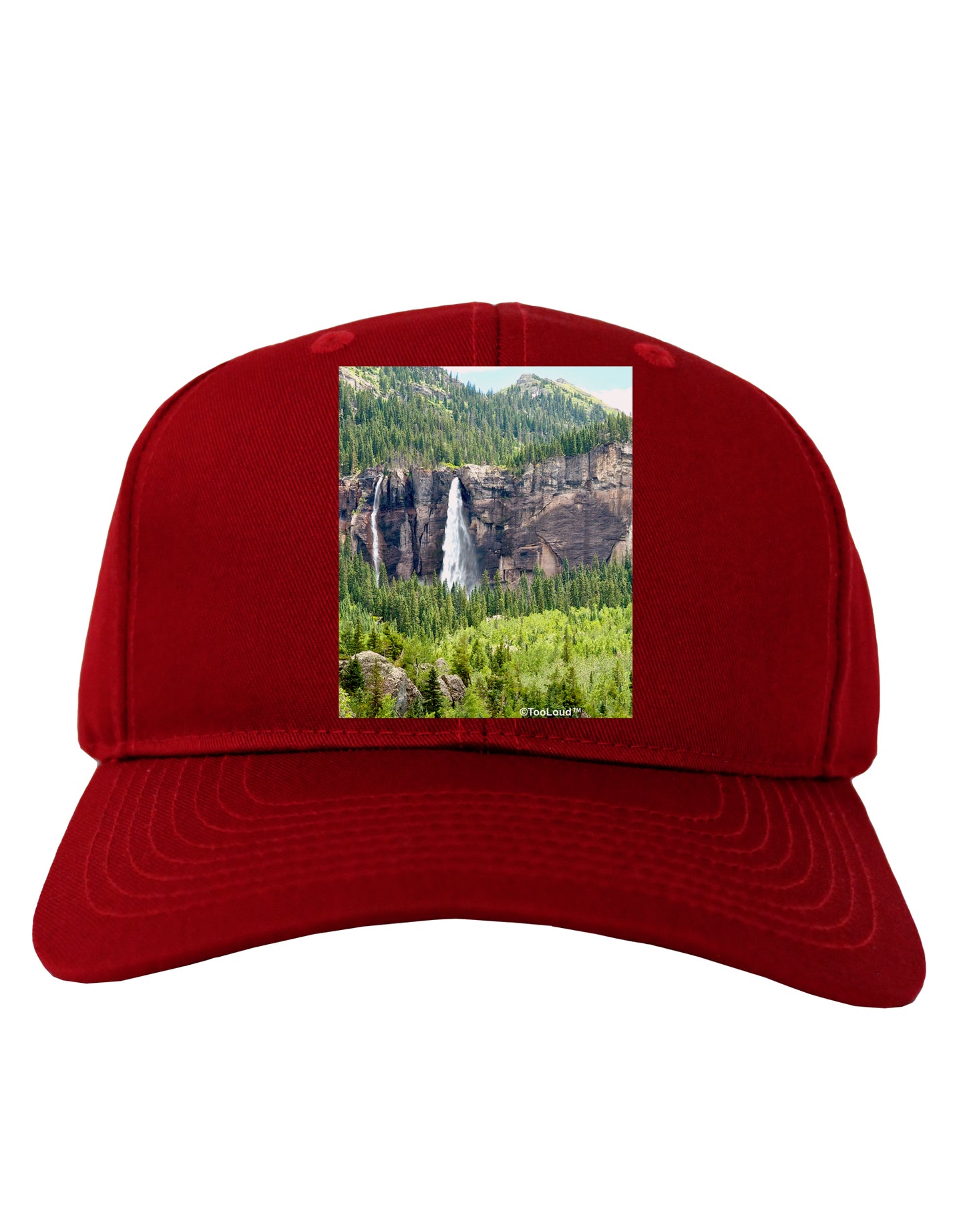 Beautiful Cliffs Nature Adult Dark Baseball Cap Hat by-Baseball Cap-TooLoud-Red-One Size-Davson Sales