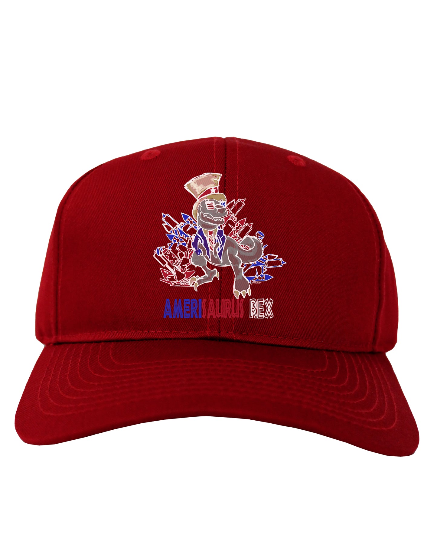 TooLoud AMERISAURUS REX Dark Adult Dark Baseball Cap Hat-Baseball Cap-TooLoud-Red-One-Size-Fits-Most-Davson Sales