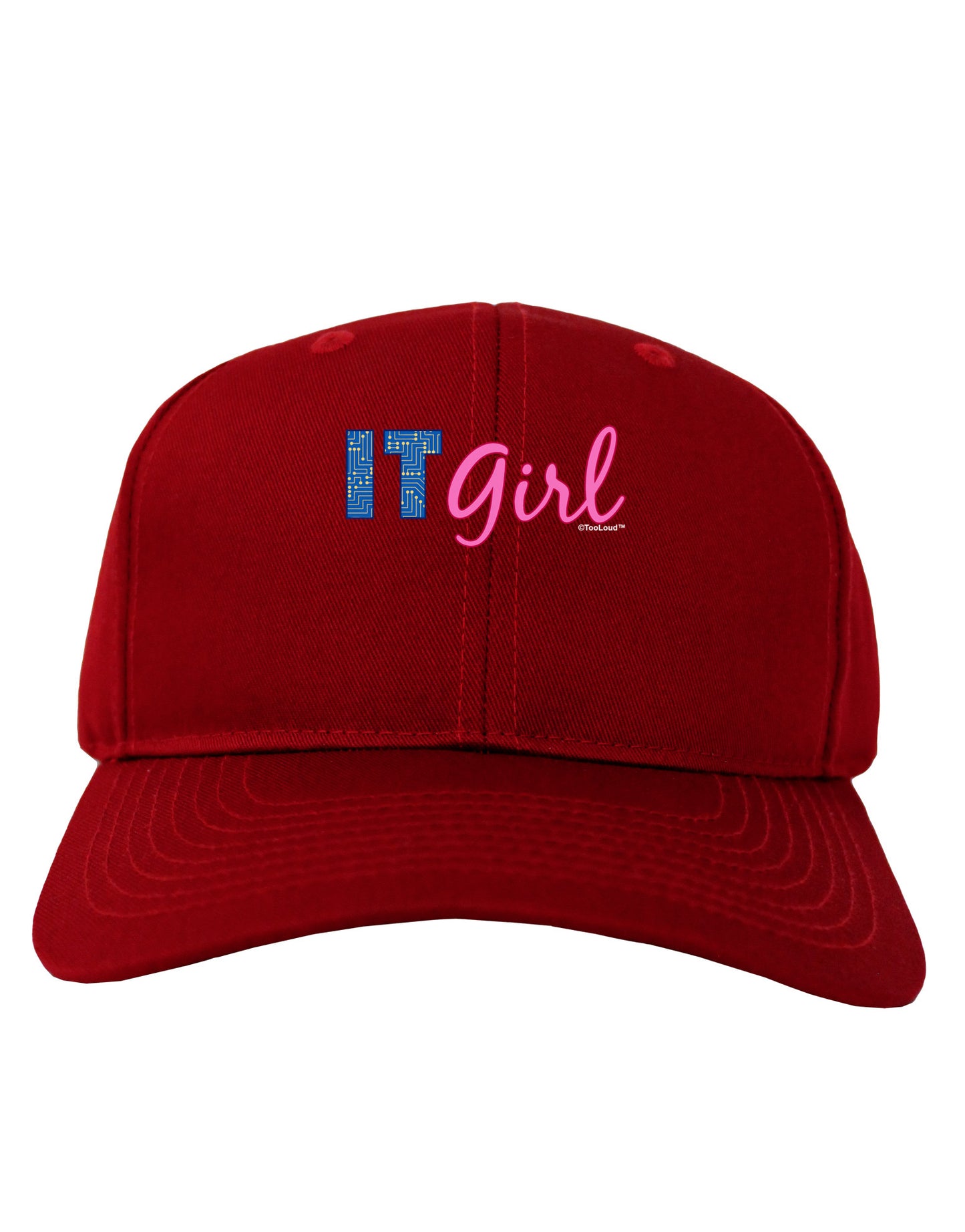 IT Girl Adult Dark Baseball Cap Hat-Baseball Cap-TooLoud-Red-One Size-Davson Sales