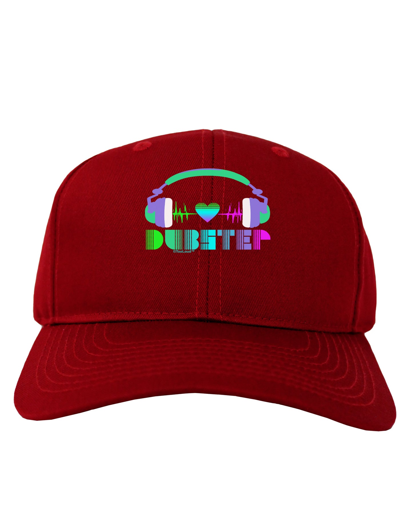 Heart Dubstep Adult Dark Baseball Cap Hat-Baseball Cap-TooLoud-Red-One Size-Davson Sales