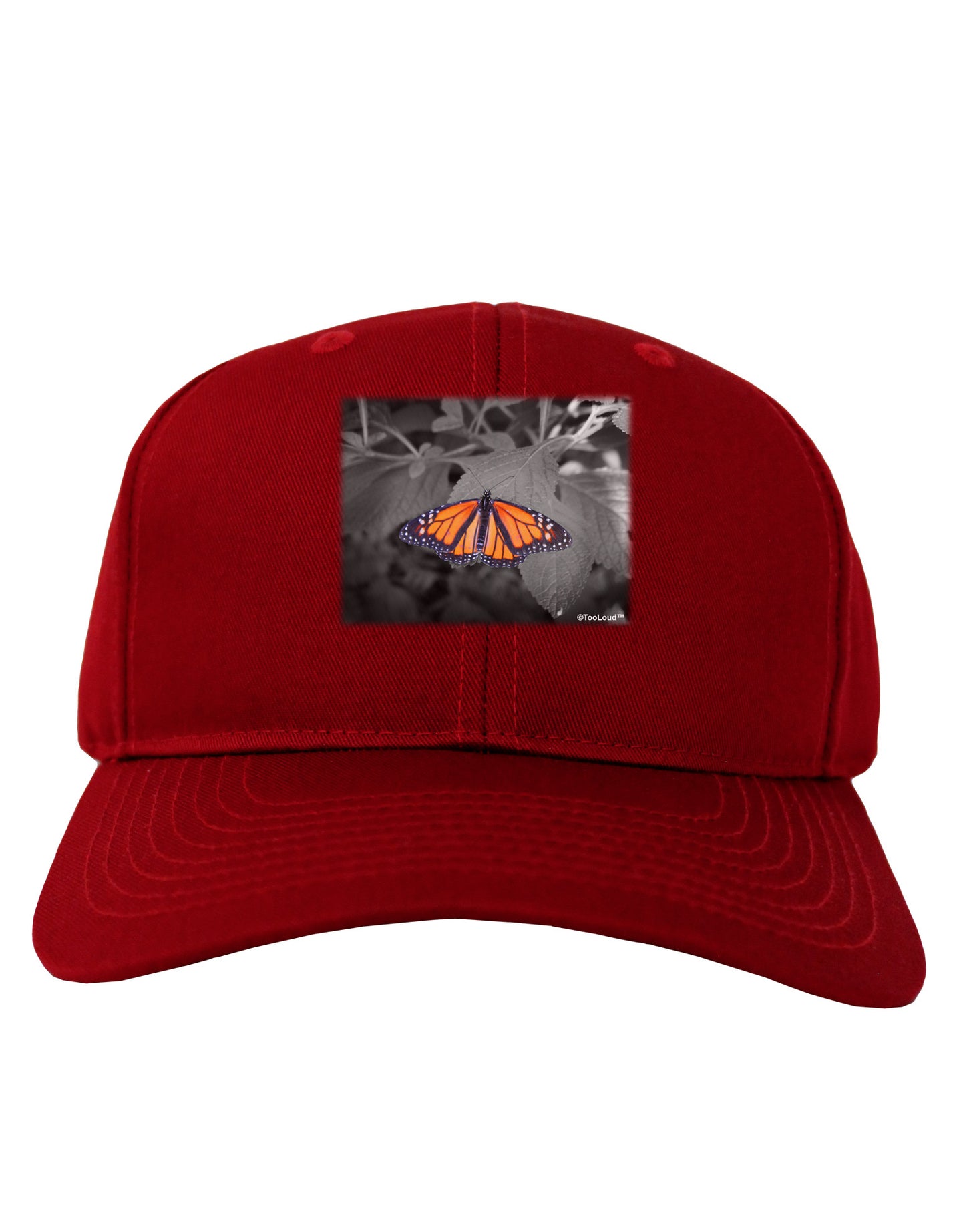 Monarch Butterfly Photo Adult Dark Baseball Cap Hat-Baseball Cap-TooLoud-Red-One Size-Davson Sales