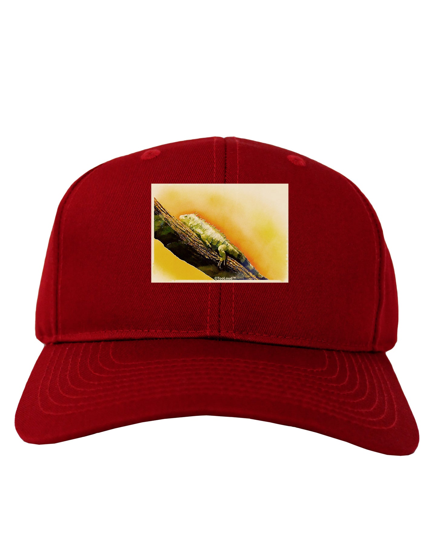 Iguana Watercolor Adult Dark Baseball Cap Hat-Baseball Cap-TooLoud-Red-One Size-Davson Sales