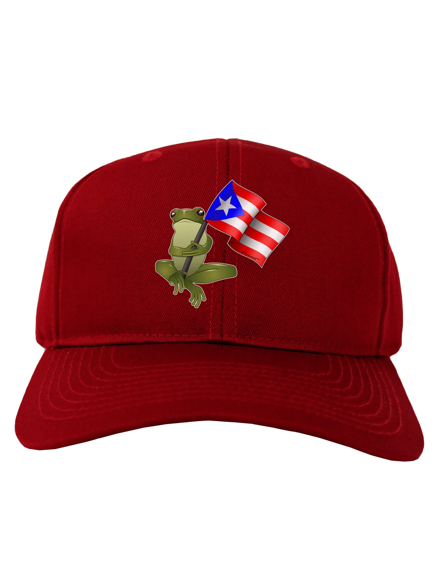 Coqui Holding Flag Adult Dark Baseball Cap Hat-Baseball Cap-TooLoud-Red-One Size-Davson Sales