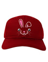 Cute Bunny Face Adult Baseball Cap Hat-Baseball Cap-TooLoud-Red-One Size-Davson Sales