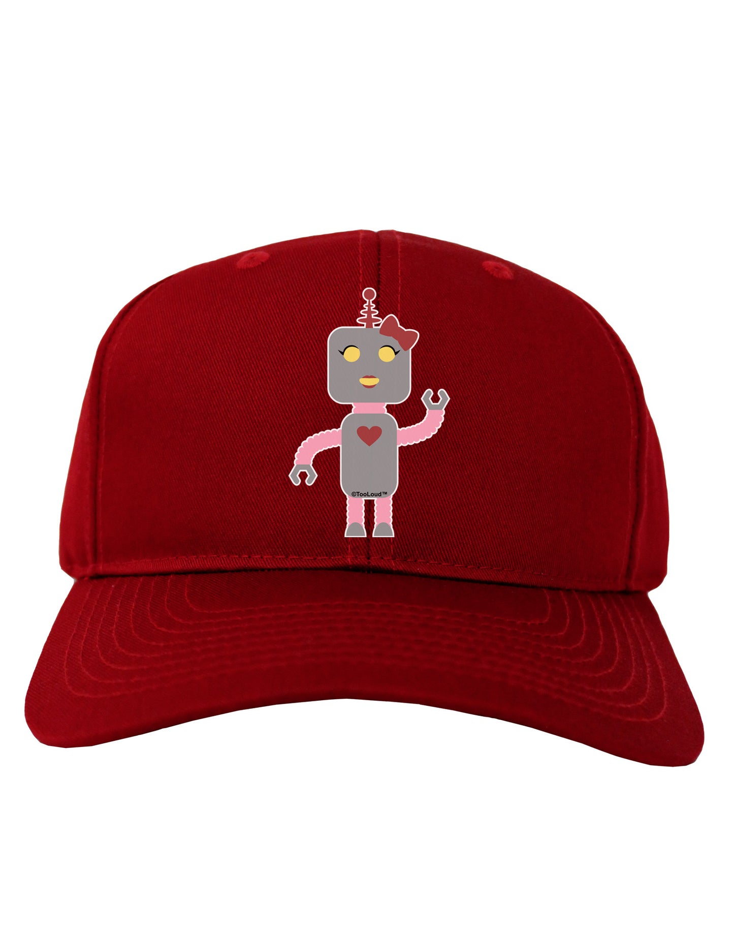 Cute Robot Female Adult Dark Baseball Cap Hat-Baseball Cap-TooLoud-Red-One Size-Davson Sales