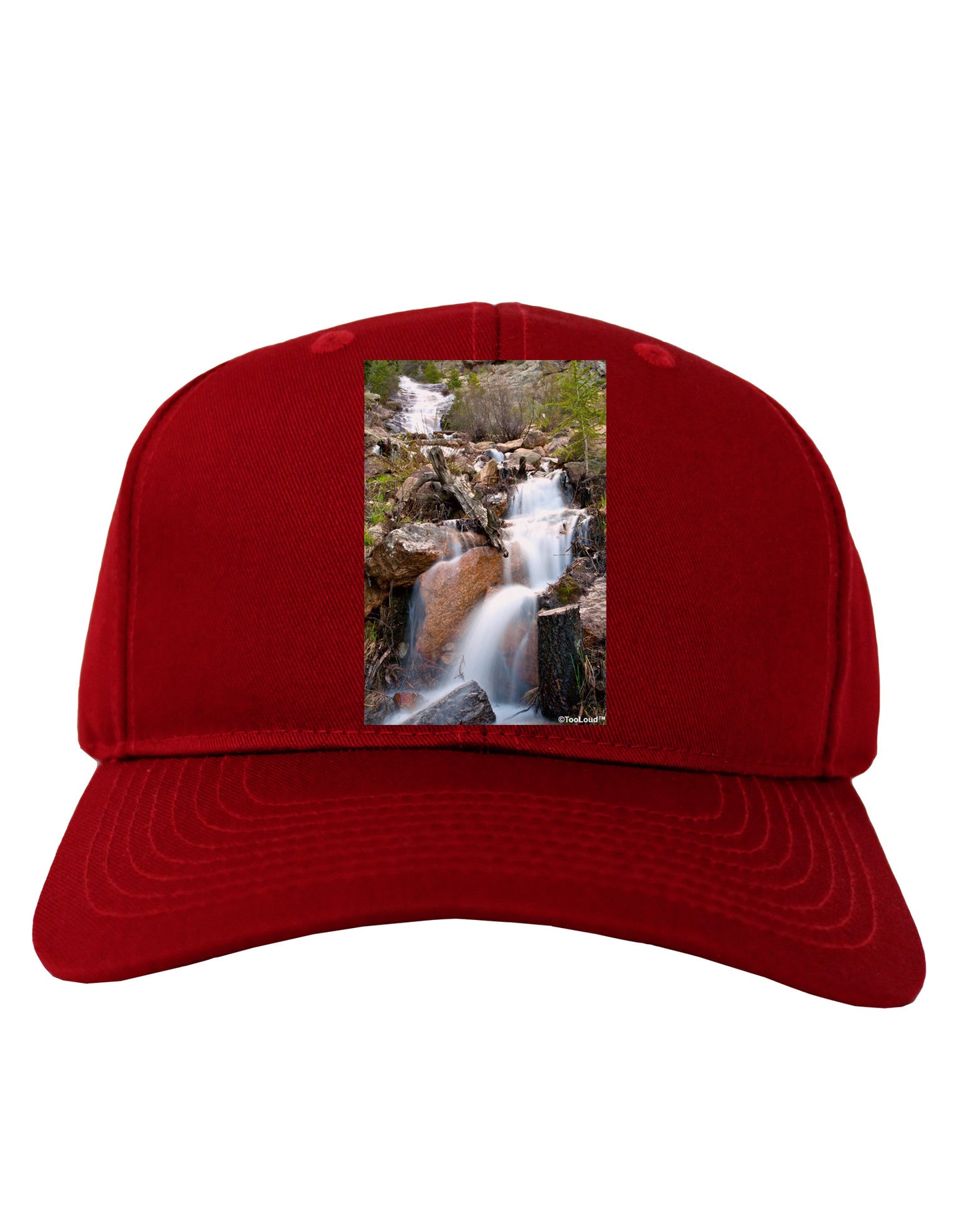 Colorado Waterfall Scene Adult Dark Baseball Cap Hat-Baseball Cap-TooLoud-Red-One Size-Davson Sales