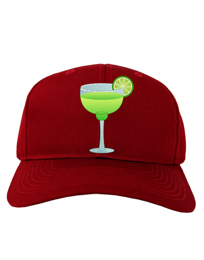 Green Margarita with Lime - Cinco de Mayo Adult Dark Baseball Cap Hat by TooLoud-Baseball Cap-TooLoud-Red-One Size-Davson Sales