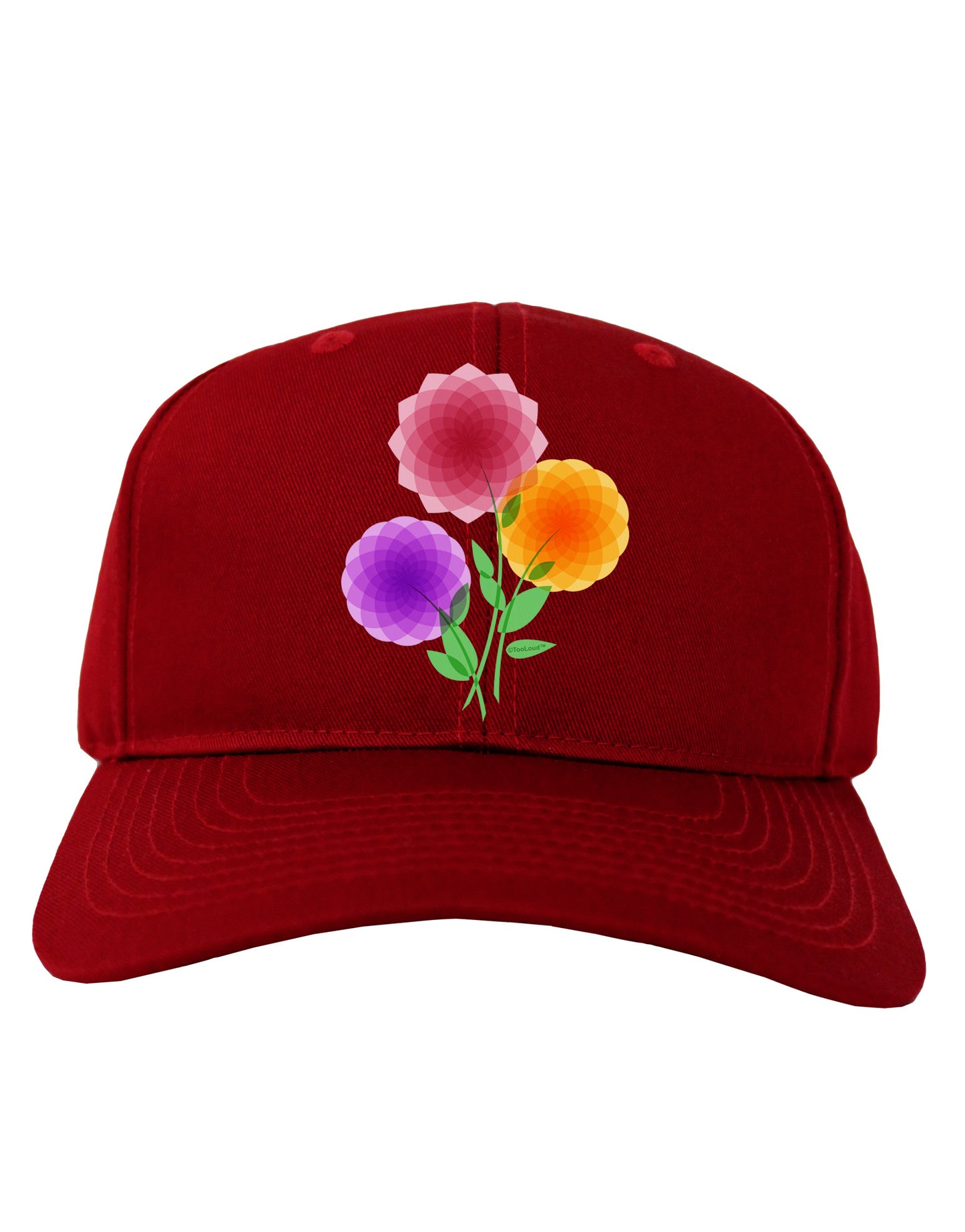 Crystal Dahlias Adult Dark Baseball Cap Hat-Baseball Cap-TooLoud-Red-One Size-Davson Sales