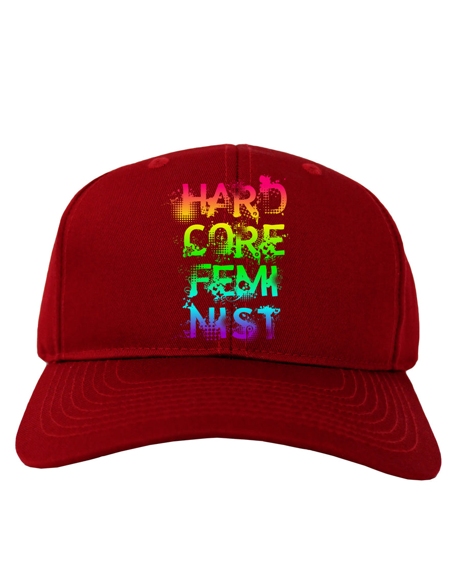 Hardcore Feminist - Rainbow Adult Dark Baseball Cap Hat-Baseball Cap-TooLoud-Black-One Size-Davson Sales