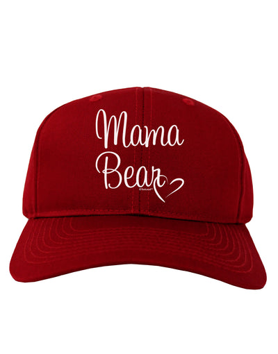 Mama Bear with Heart - Mom Design Adult Dark Baseball Cap Hat-Baseball Cap-TooLoud-Red-One Size-Davson Sales