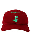 Merry Rexmas T-Rex Dinosaur Christmas Adult Dark Baseball Cap Hat-Baseball Cap-TooLoud-Red-One Size-Davson Sales