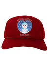 Personalized My First Christmas Snowbaby Blue Adult Dark Baseball Cap Hat-Baseball Cap-TooLoud-Red-One Size-Davson Sales