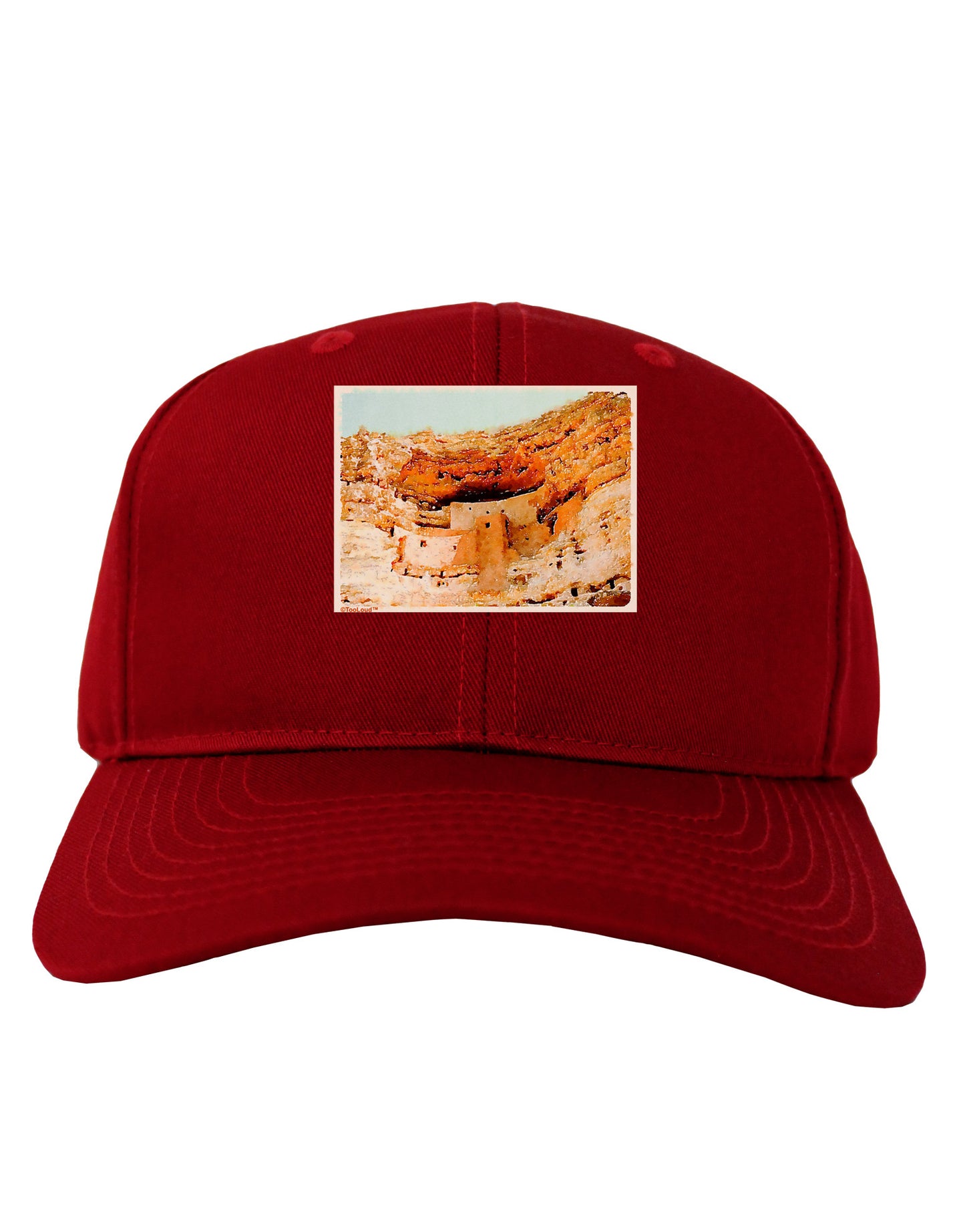 Montezuma Castle Watercolor Adult Dark Baseball Cap Hat-Baseball Cap-TooLoud-Red-One Size-Davson Sales