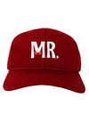 Matching Mr and Mrs Design - Mr Bow Tie Adult Dark Baseball Cap Hat by TooLoud-Baseball Cap-TooLoud-Red-One Size-Davson Sales