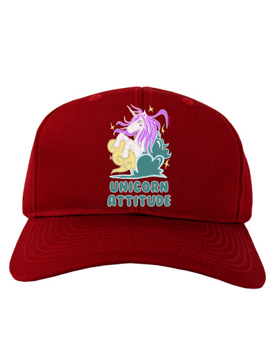 Unicorn Attitude Dark Adult Dark Baseball Cap Hat-Baseball Cap-TooLoud-Red-One-Size-Fits-Most-Davson Sales