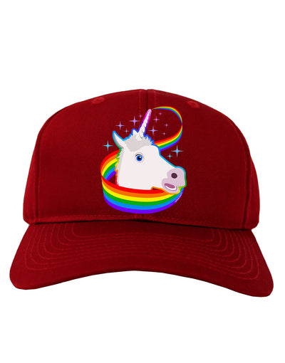 Magical Horn Rainbow Unicorn Adult Dark Baseball Cap Hat-Baseball Cap-TooLoud-Red-One Size-Davson Sales