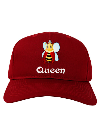 Queen Bee Text 2 Adult Dark Baseball Cap Hat-Baseball Cap-TooLoud-Red-One Size-Davson Sales