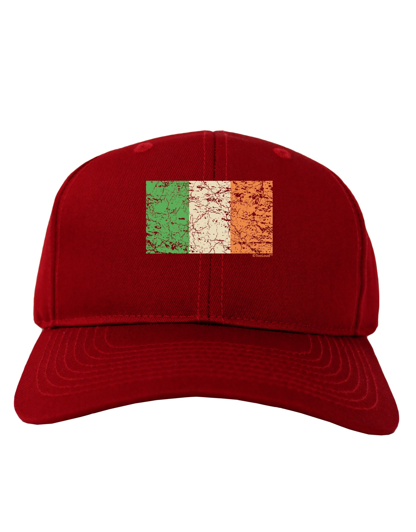 Distressed Irish Flag - Flag of Ireland Adult Dark Baseball Cap Hat-Baseball Cap-TooLoud-Red-One Size-Davson Sales
