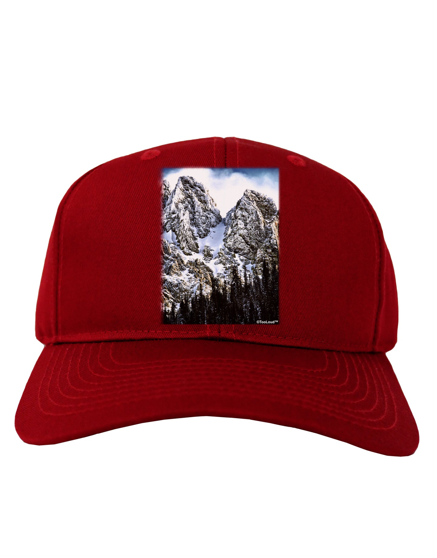 Mountain Landscape 2 Adult Dark Baseball Cap Hat-Baseball Cap-TooLoud-Red-One Size-Davson Sales