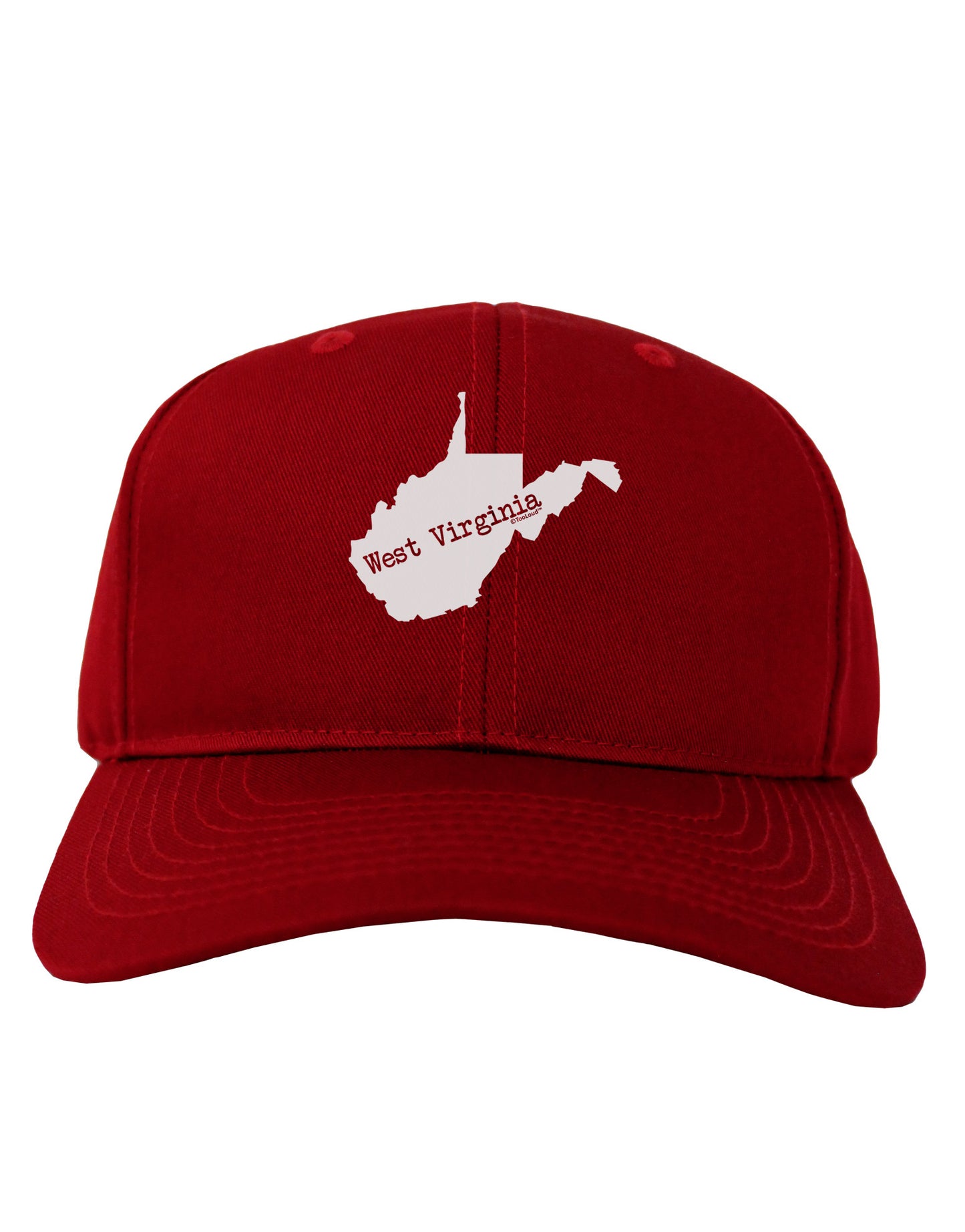 TooLoud West Virginia - United States Shape Adult Dark Baseball Cap Hat-Baseball Cap-TooLoud-Red-One Size-Davson Sales