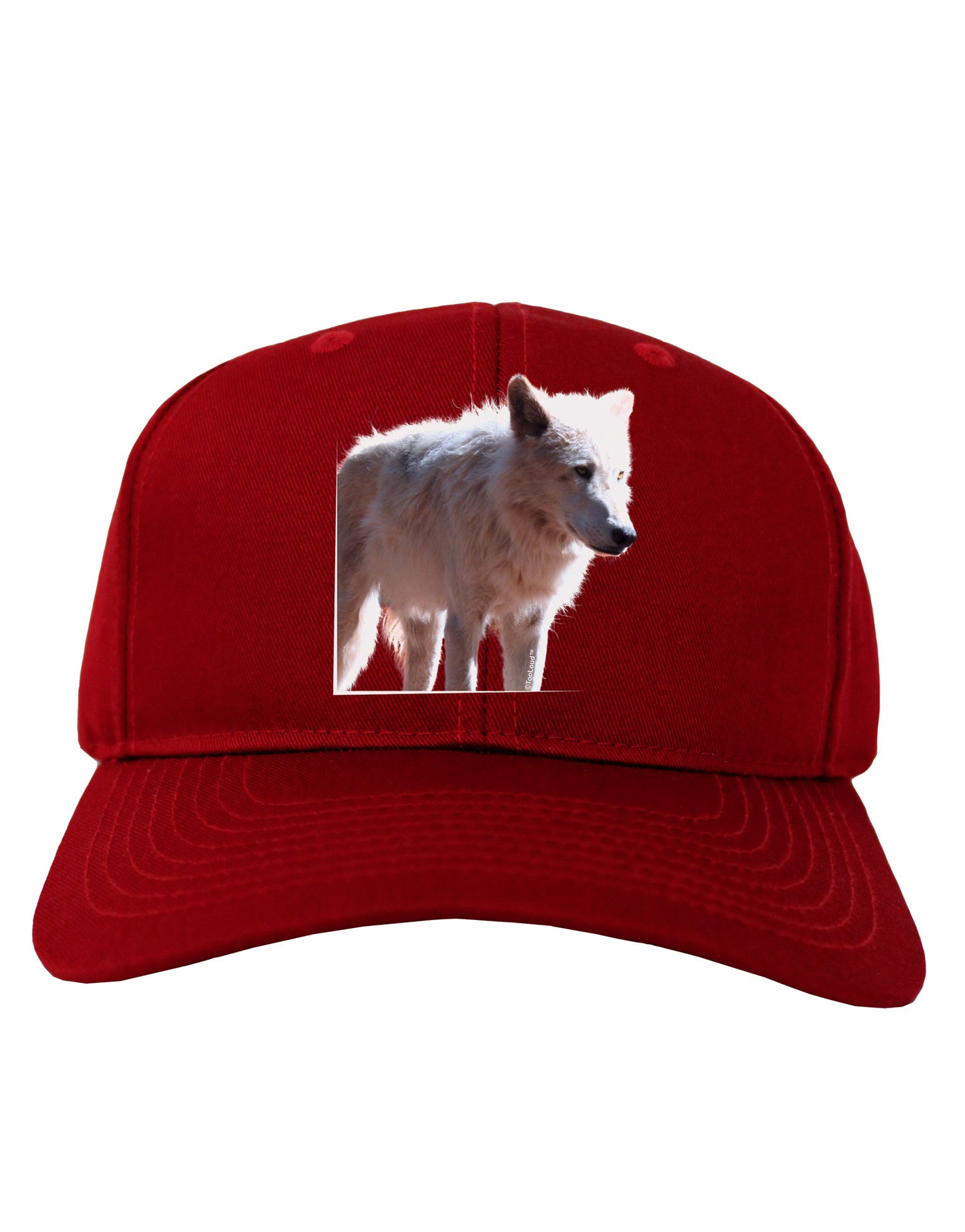 Magnificent Full White Wolf Adult Dark Baseball Cap Hat-Baseball Cap-TooLoud-Red-One Size-Davson Sales