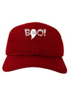 Scary Boo Text Adult Dark Baseball Cap Hat-Baseball Cap-TooLoud-Red-One Size-Davson Sales