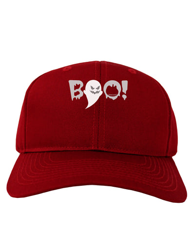 Scary Boo Text Adult Dark Baseball Cap Hat-Baseball Cap-TooLoud-Red-One Size-Davson Sales