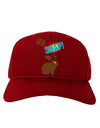 TooLoud Oh Snap Chocolate Easter Bunny Adult Dark Baseball Cap Hat-Baseball Cap-TooLoud-Red-One Size-Davson Sales