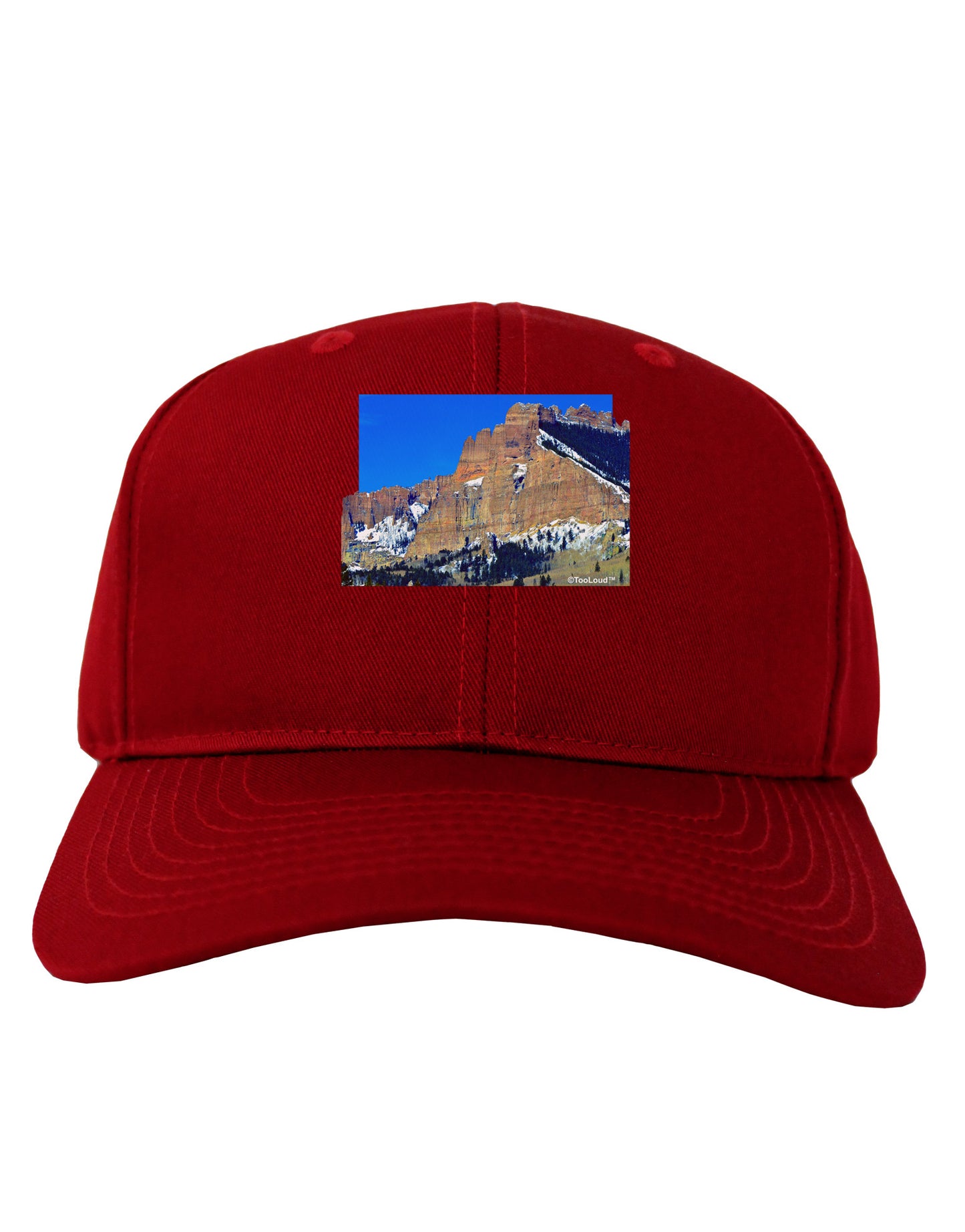 Colorado Snowy Mountains Cutout Adult Dark Baseball Cap Hat-Baseball Cap-TooLoud-Red-One Size-Davson Sales