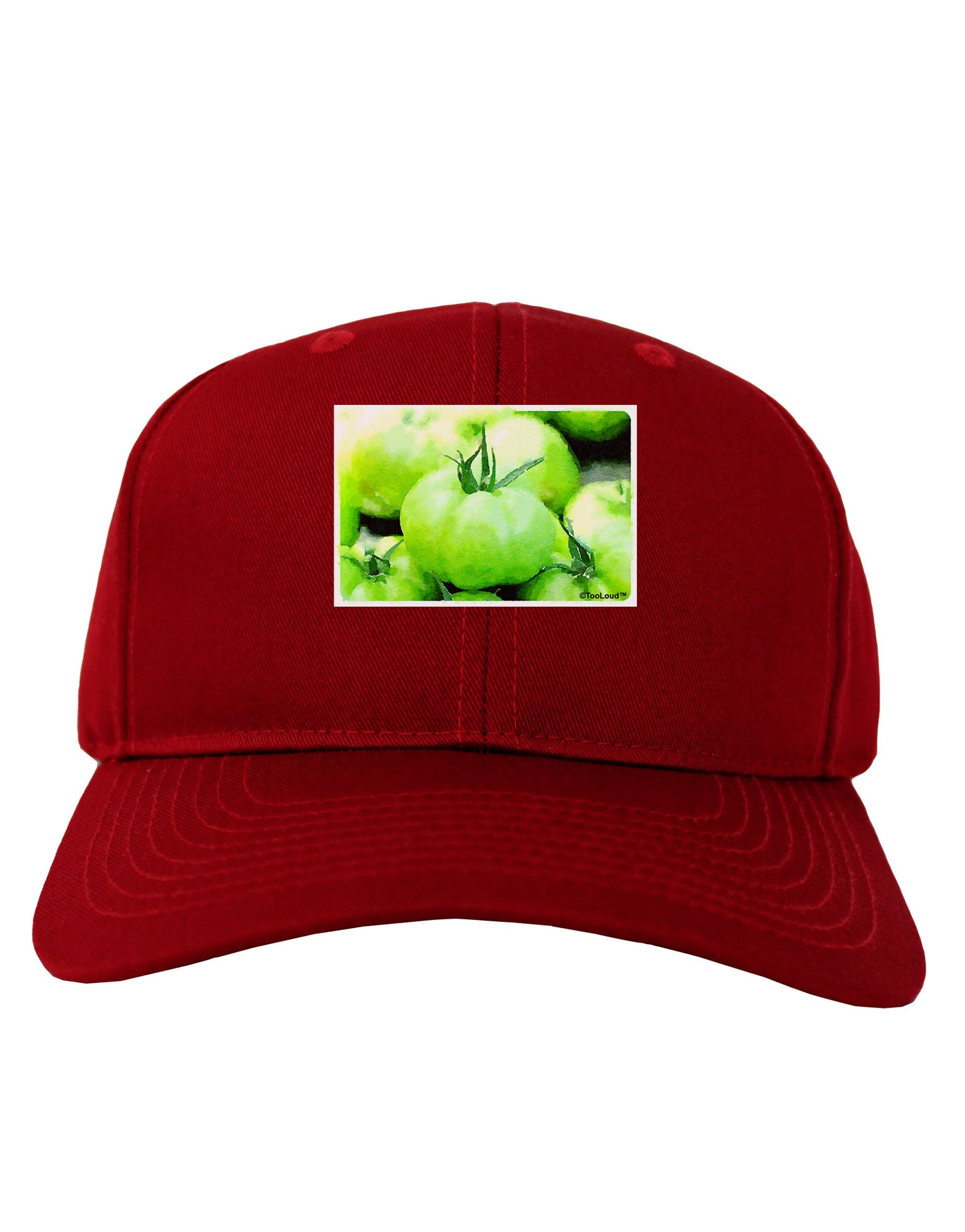 Watercolor Green Tomatoes Adult Dark Baseball Cap Hat-Baseball Cap-TooLoud-Red-One Size-Davson Sales