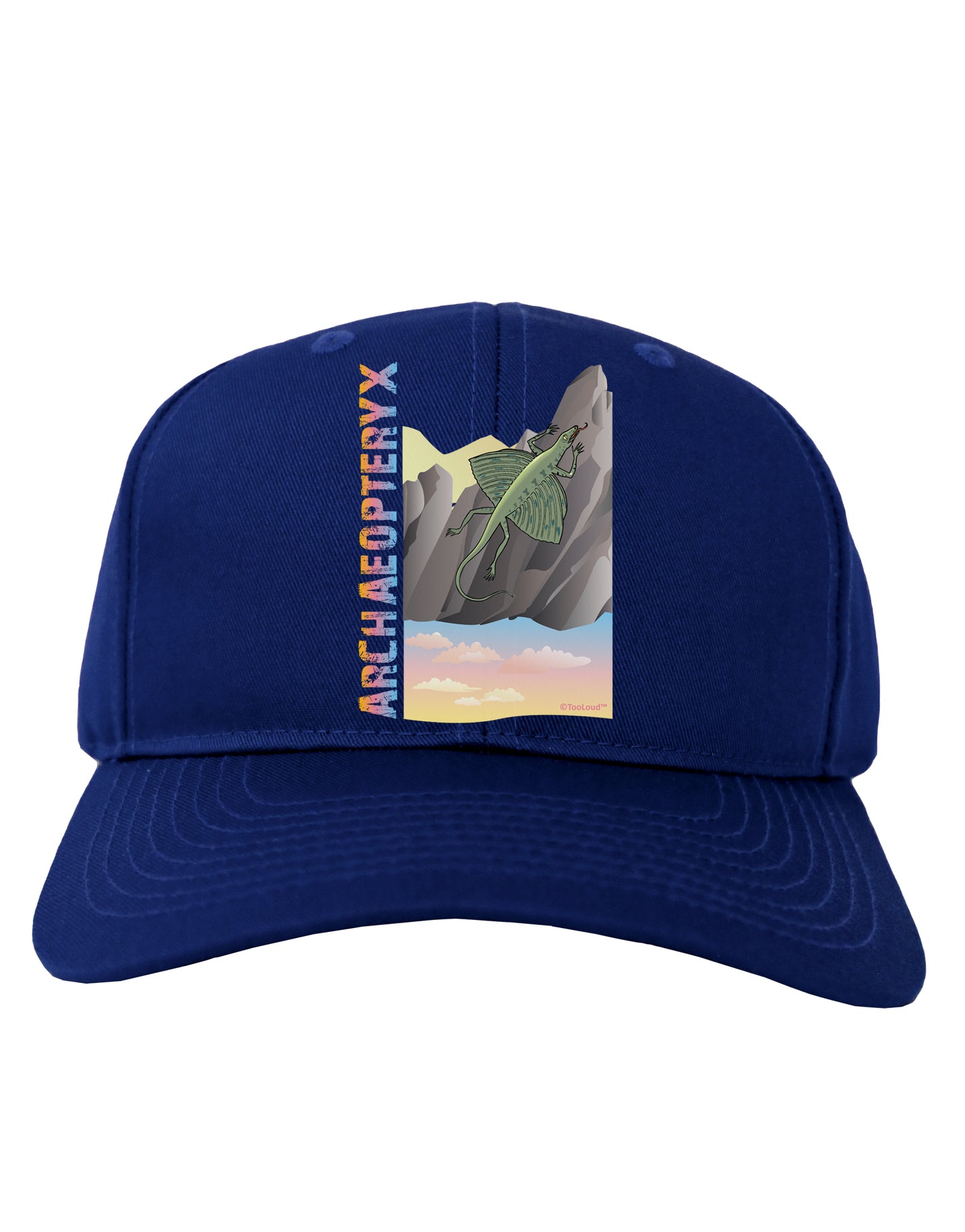 Archaopteryx - With Name Adult Dark Baseball Cap Hat by TooLoud-Baseball Cap-TooLoud-Royal-Blue-One Size-Davson Sales
