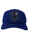 Black Skeleton Ribcage with Pink Heart Halloween Adult Dark Baseball Cap Hat-Baseball Cap-TooLoud-Royal-Blue-One Size-Davson Sales