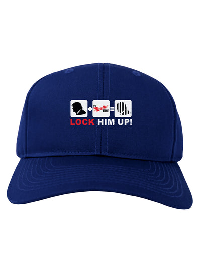 Lock Him Up Anti-Trump Funny Adult Dark Baseball Cap Hat by TooLoud-Baseball Cap-TooLoud-Royal-Blue-One Size-Davson Sales