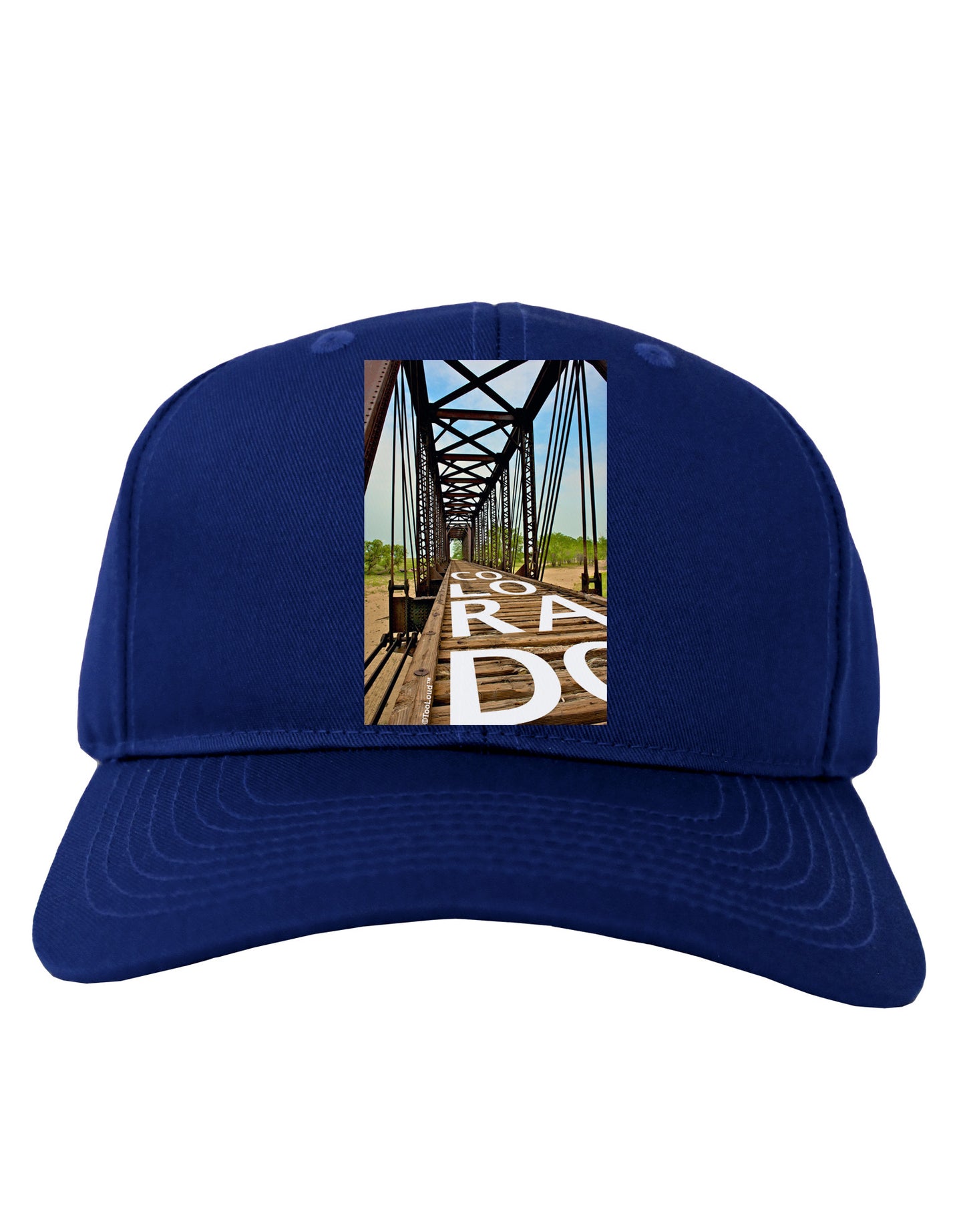 Colorado Bridge Text Adult Dark Baseball Cap Hat-Baseball Cap-TooLoud-Royal-Blue-One Size-Davson Sales