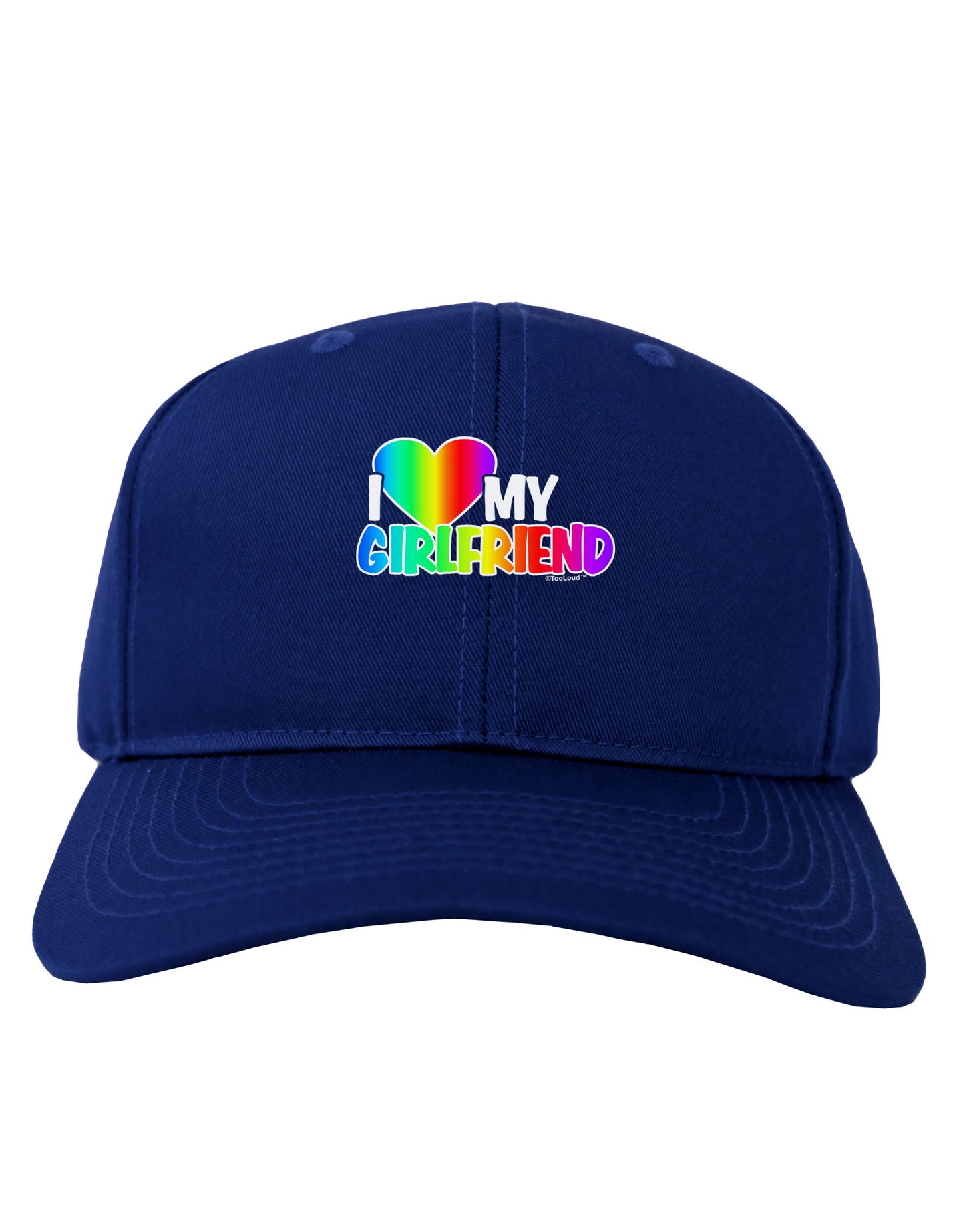 I Heart My Girlfriend - Rainbow Adult Dark Baseball Cap Hat-Baseball Cap-TooLoud-Royal-Blue-One Size-Davson Sales